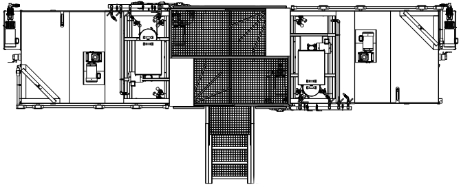 Dual M500SS_GA An aerial view of a GA drawing of a custom dual dry polymer system.